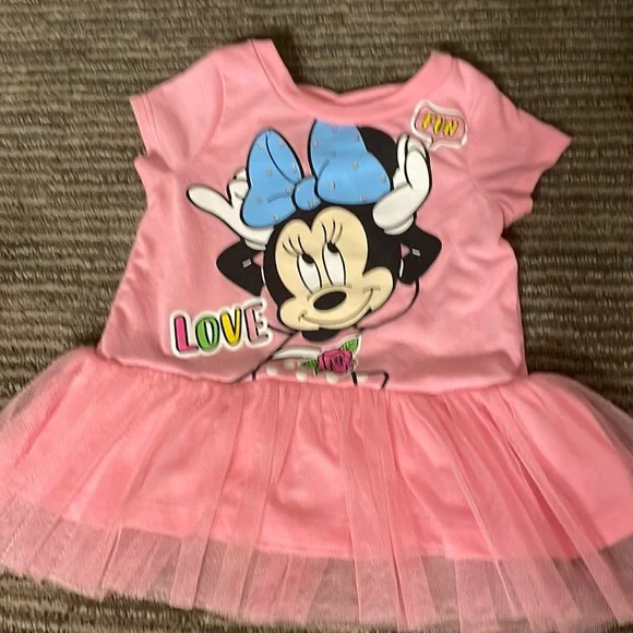 Minnie Mouse tutu style lace dress with crisscross back - Picture 1 of 2